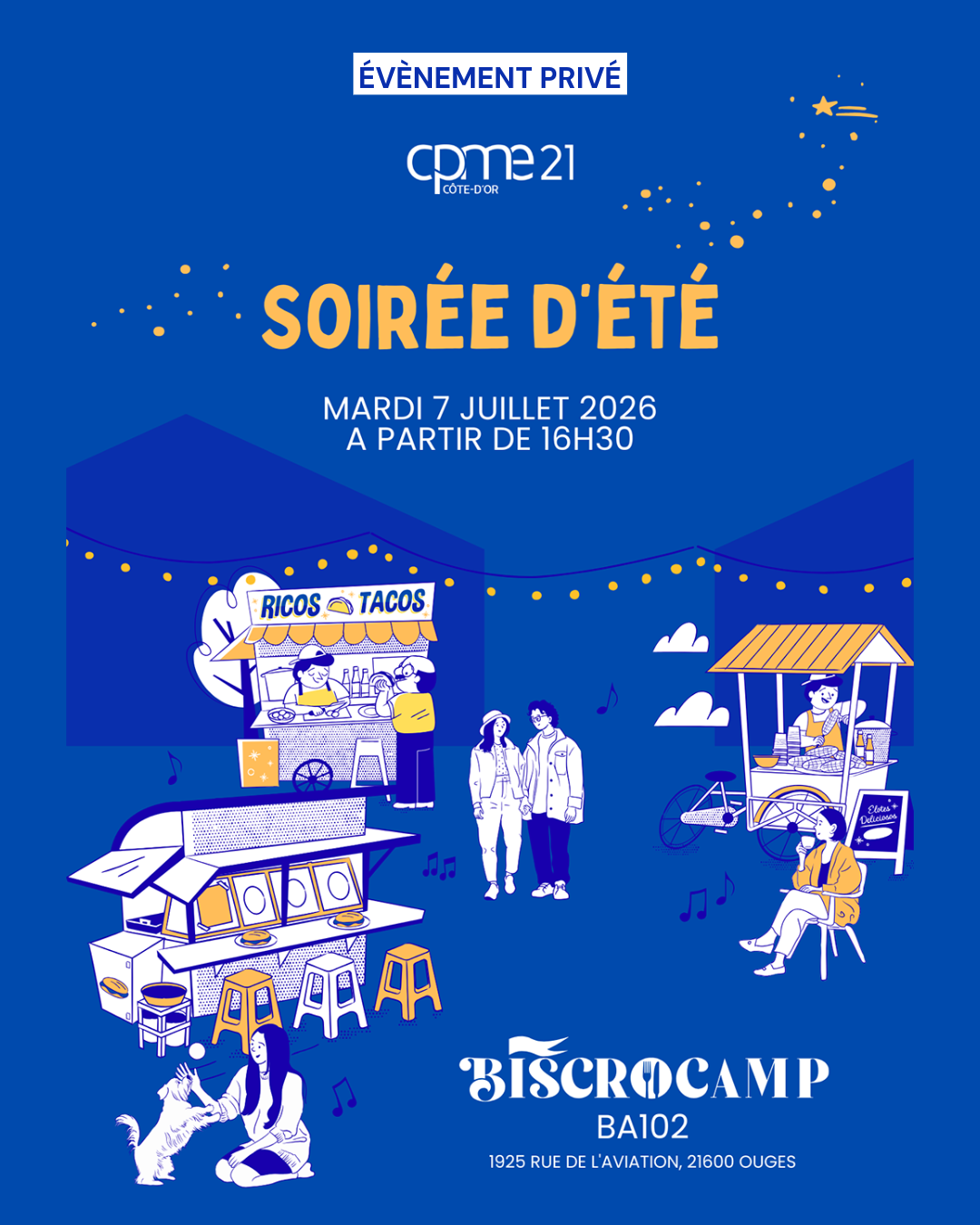 SOIRÉE d’ÉTÉ de la CPME21 – évènement privé
