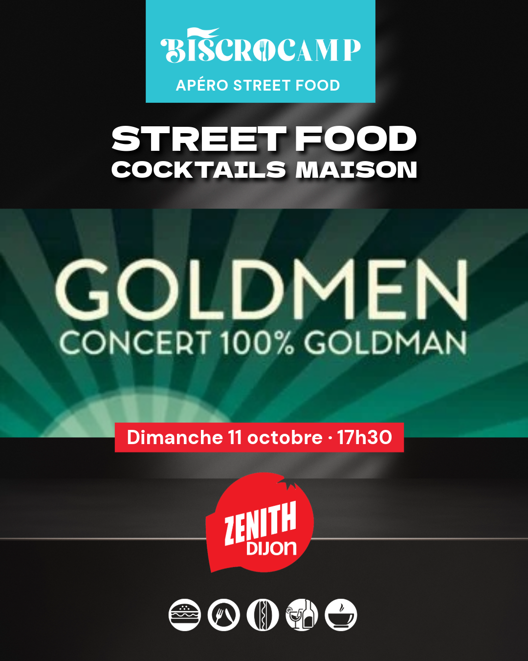 Zénith de Dijon – Apéro STREET FOOD – GOLDMEN